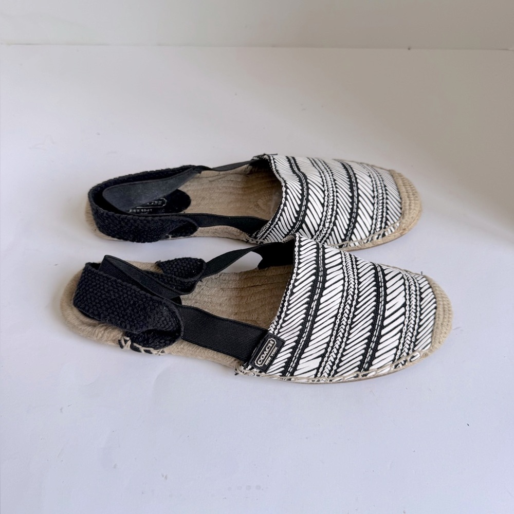 Coach Women's Rayanne Textile Slingback Espadrille Flats. Size 9 - Picture 9 of 14